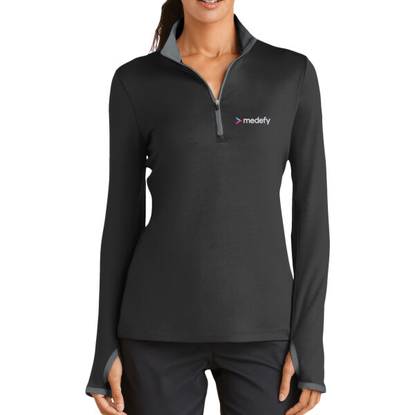 Medefy Health, Inc Embroidered - Ladies Dri FIT Stretch 1/2 Zip Cover Up Thumbnail