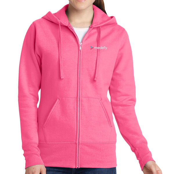 Port & Company Medefy Embroidered- - Women's Core Fleece Full Zip Hooded Sweatshirt Thumbnail